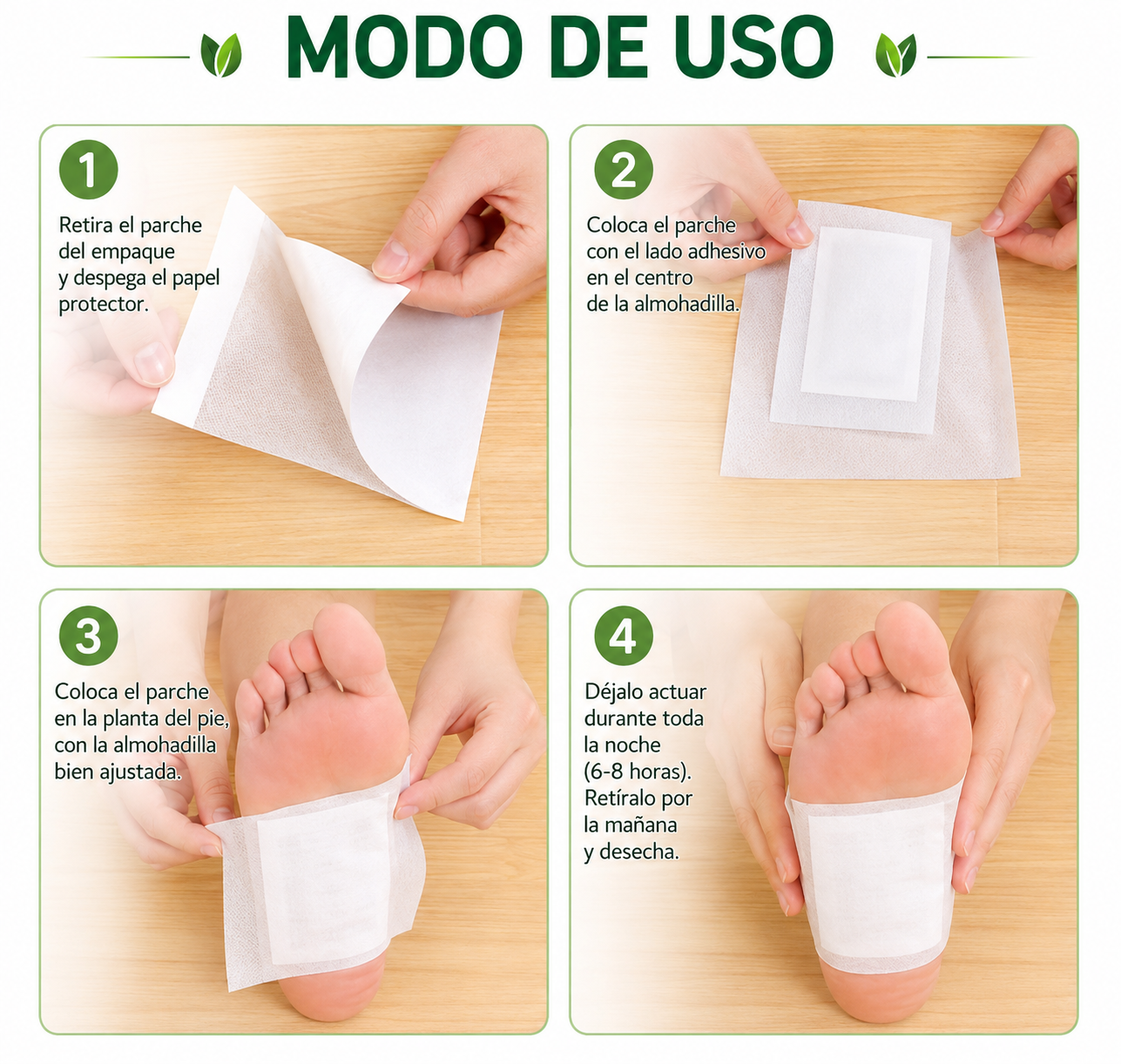 PARCHES DETOX KINOKI PARA PIES CAJA 30unidades